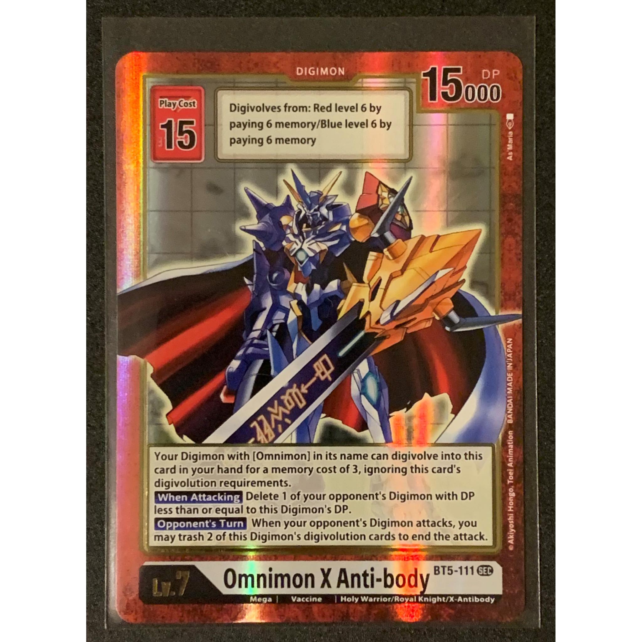 Omnimon X Anti Body BT5 111 SEC Secret Rare