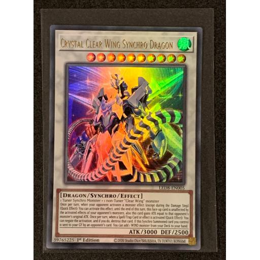 Crystal Clear Wing Synchro Dragon LED8 EN005 Ultra Rare