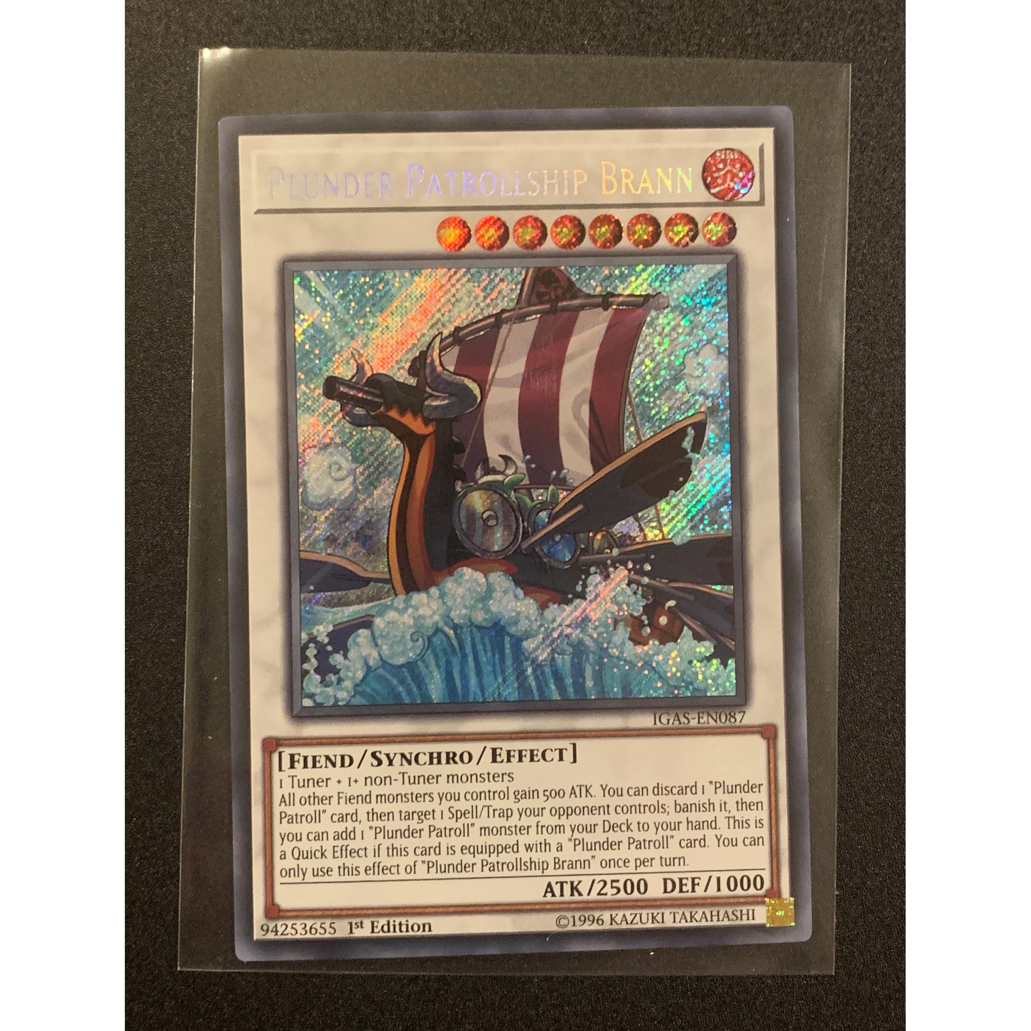 Yu-Gi-Oh! Plunder Patrollship Brann – IGAS-EN087 Secret Rare Unlimited Edition Trading Card