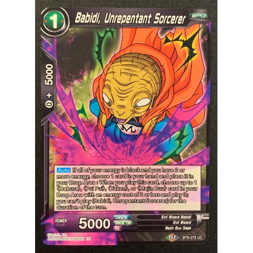 Babidi, Unrepentant Sorcerer BT9-075 UC