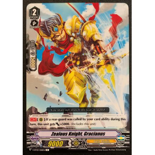 Zealous Knight, Gracianus | V-BT03/058EN | C