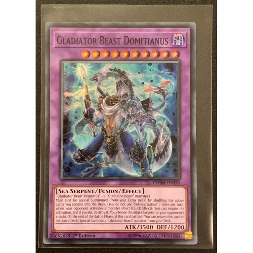 Gladiator Beast Domitianus | CHIM-EN033 | 1st Edition | Super Rare