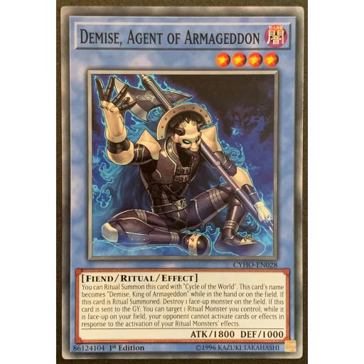 Demise, Agent of Armageddon | CYHO-EN028 | 1st Edition | Common