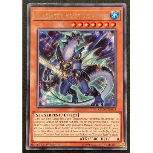 Gladiator Beast Vespasius | CHIM-EN013 | 1st Edition | Rare