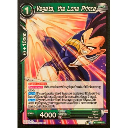 Vegeta, the Lone Prince | BT10-068 C