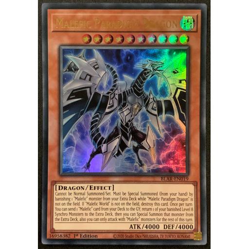 Malefic Paradigm Dragon | BLAR-EN019 | 1st Edition | Ultra Rare