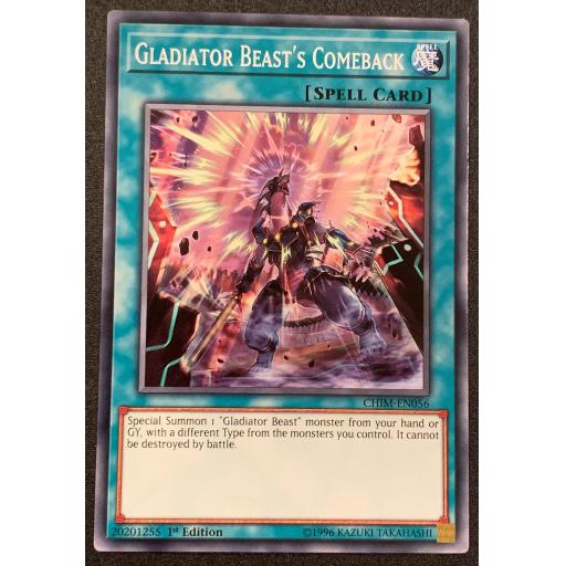 Gladiator Beast's Comeback | CHIM-EN056 | 1st Edition | Common