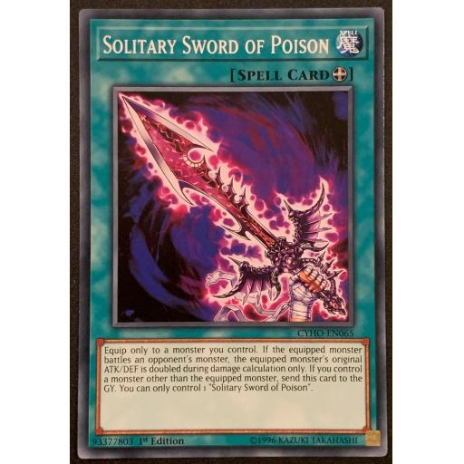 Solitary Sword of Poison | CYHO-EN065 | 1st Edition | Common