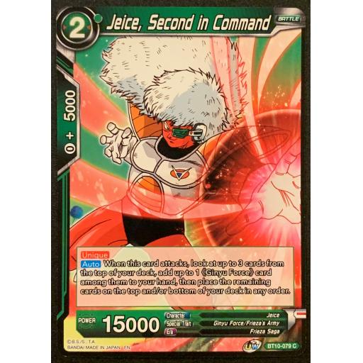 Jeice, Second in Command | BT10-079 C