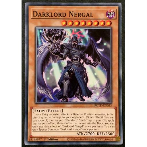 Darklord Nergal | ROTD-EN025 | 1st Edition | Common