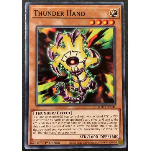 Thunder Hand | ROTD-EN031 | 1st Edition | Common