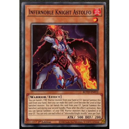 Infernoble Knight Astolfo | ROTD-EN012 | 1st Edition | Common