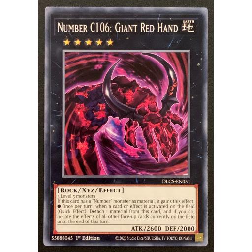 Number C106: Giant Red Hand | DLCS-EN051 | 1st Edition | Common