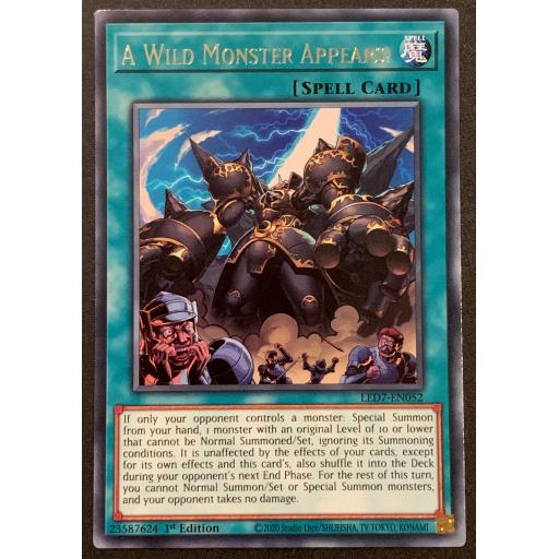 A Wild Monster Appears! | LED7-EN052 | 1st Edition | Rare