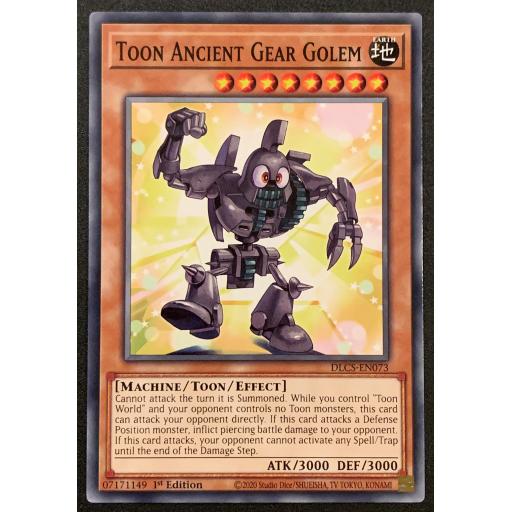 Toon Ancient Gear Golem | DLCS-EN073 | 1st Edition | Common