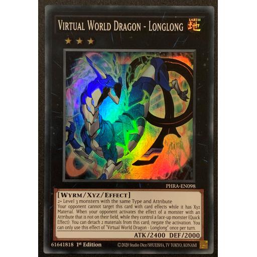 Virtual World Dragon - LongLong | PHRA-EN098 | 1st Edition | Super Rare