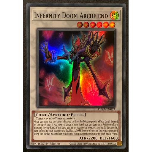 Infernity Doom Archfiend | PHRA-EN037 | 1st Edition | Super Rare