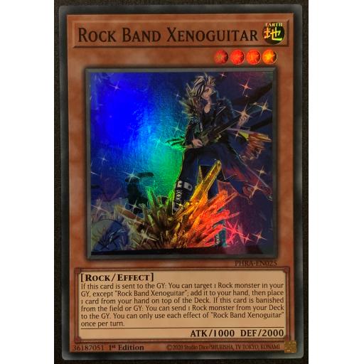 PHRA-EN025 Rock Band Xenoguitar Super Rare 1st Edition Mint YuGiOh Card