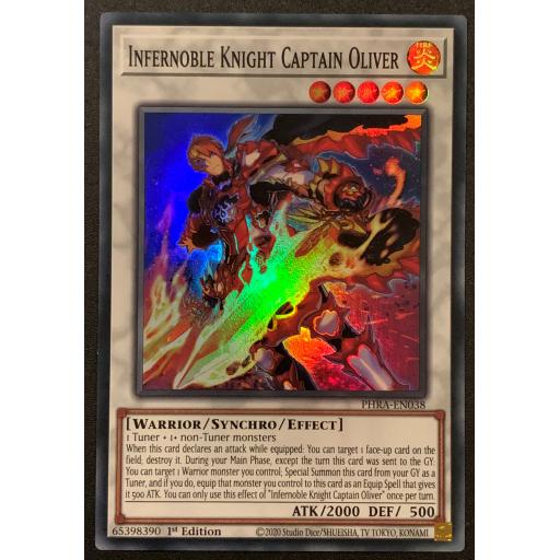 Infernoble Knight Captin Oliver | PHRA-EN038 | 1st Edition | Super Rare