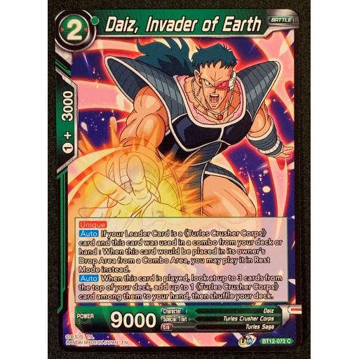 Daiz , Invader of Earth | B12-072 C | Common