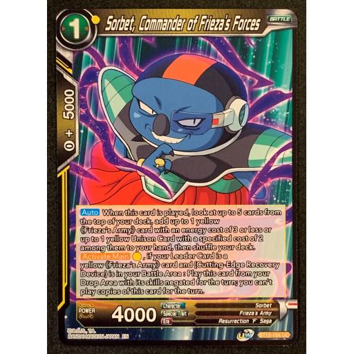 Sorbet , Commander of Friezas Forces | B12-104 UN | Uncommon