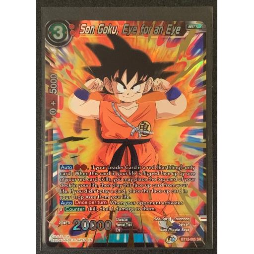 Son Goku , Eye for an Eye | BT12-005 SR | Super Rare