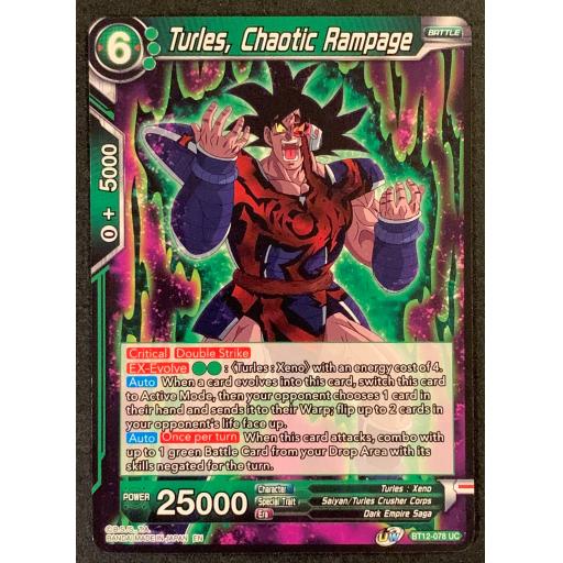Turles , Chaotic Rampage | B12-078 UC | Uncommon