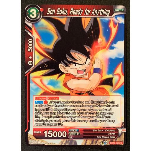 Son Goku , Ready for Anything | B12-006 C | Common
