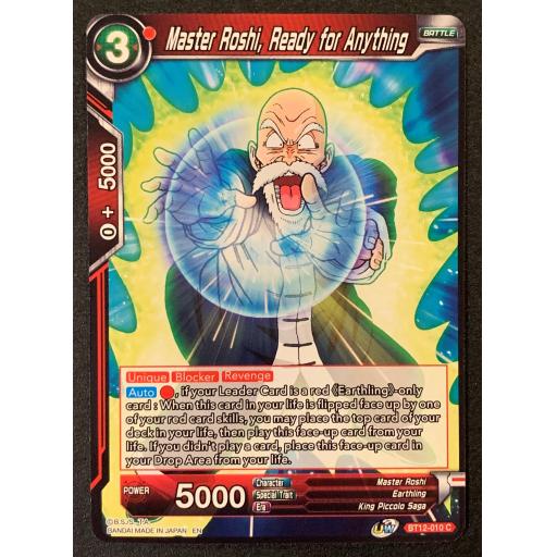 Master Roshi , Ready for Anything | B12-010 C | Common