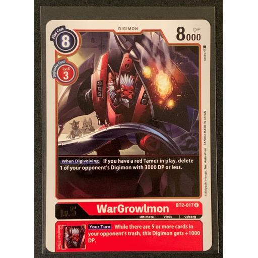 WarGrowlmon | BT2-017 | Rare