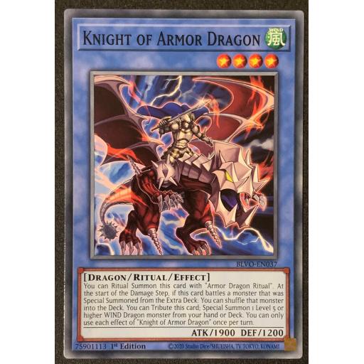 Knight of Armor Dragon | BLVO-EN037 | 1st Edition | Common