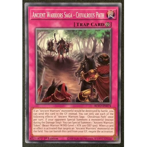 Ancient Warrior Saga - Chivalrous Path | BLVO-EN074 | 1st Edition | Common