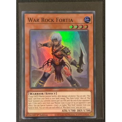 War Rock Fortia | BLVO-EN093 | 1st Edition | Super Rare