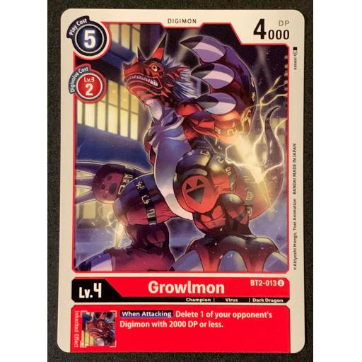 Growlmon | BT2-013 U | Uncommon