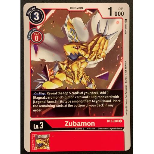 Zubamon | BT3-008 | Uncommon