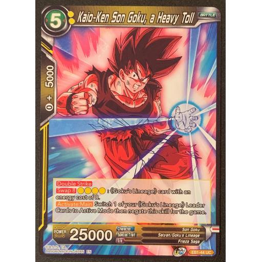 Kaio-Ken son Goku , a Heavy Toll | EB1-044UC | Uncommon