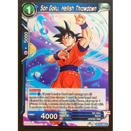Son Goku , Hellish Throwdown | BT13-056C | Common