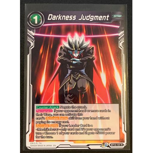 Darkness Judgment | BT13-151R | Rare