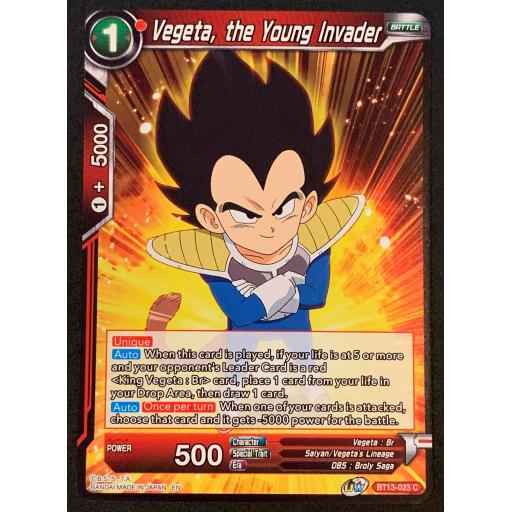 Vegeta, the Young Invader | BT13-023C | Common