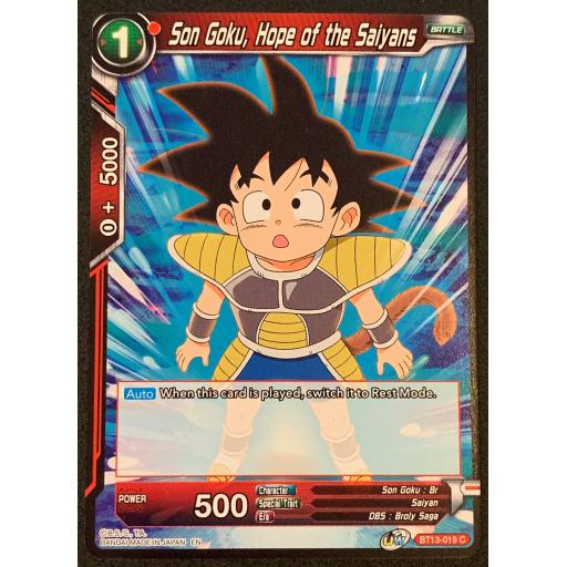 Son Goku, Hope of the Saiyans | BT13-019C | Common