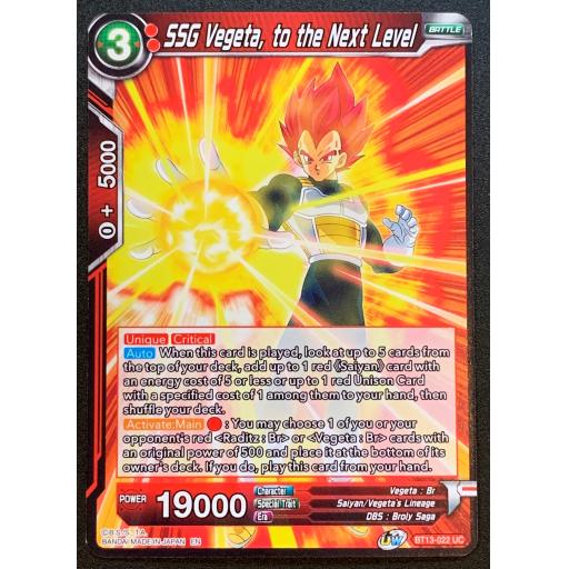 SSG Vegeta , To the Next Level | BT13-022UC | Uncommon