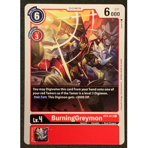 BurningGreymon | BT4-013U | Uncommon