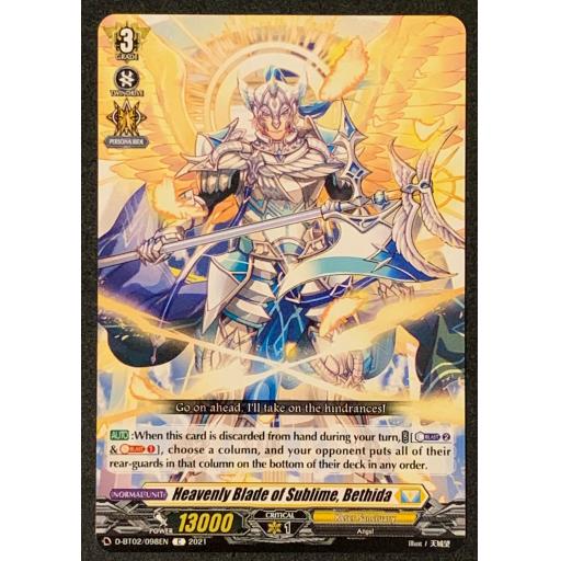 Heavenly Blade of Sublime Bethida | D-BT02/098 | Common