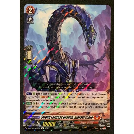 Strong Fortress Dragon Gibrabrachio | D-BT02/026 | Rare