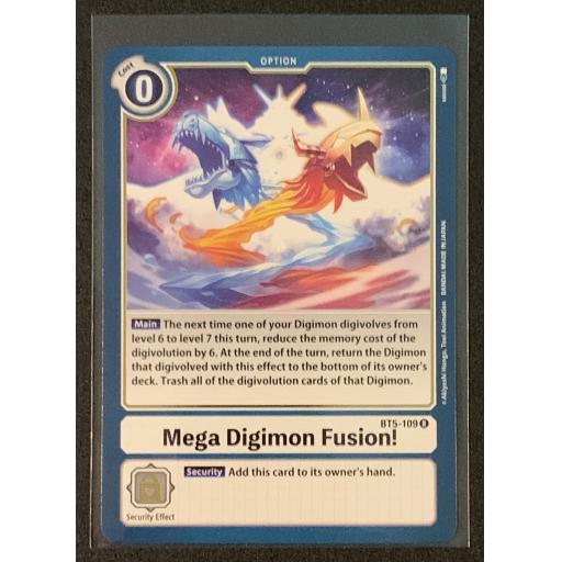 Mega Digimon Fusion | BT5-109 R | Rare