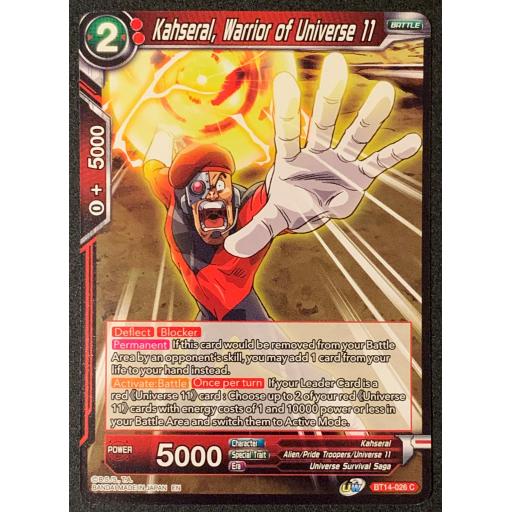 Kahseral Warrior of Universe 11 | BT14-026 C | Common