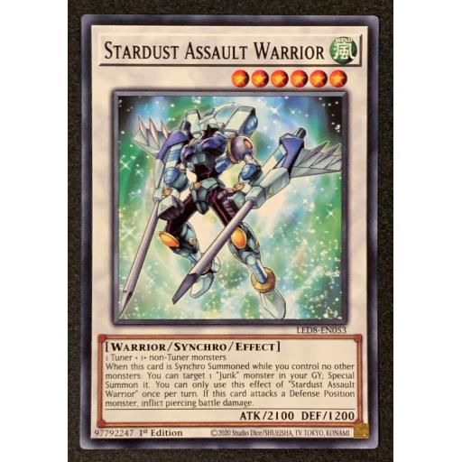 Stardust Assault Warrior | LED8-EN053 | 1st Edition | Common