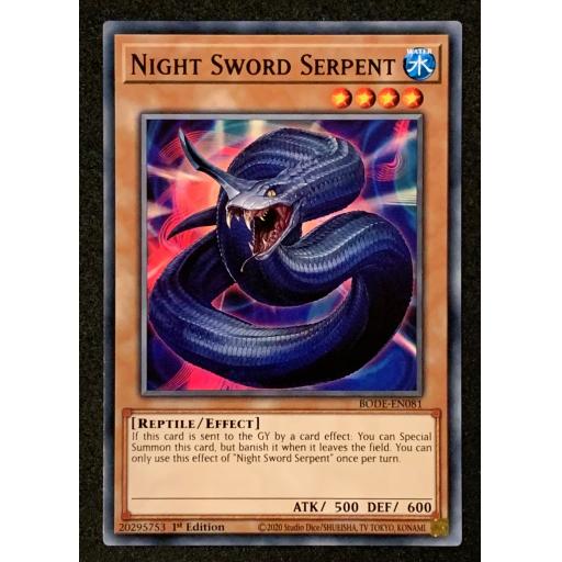 Night Sword Serpent | BODE-EN081 | 1st Edition | Common