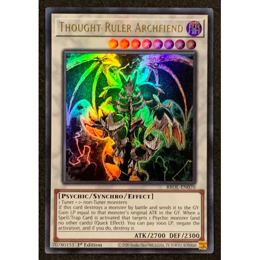 Thought Ruler Archfiend | BROL-EN070 | 1st Edition | Ultra Rare