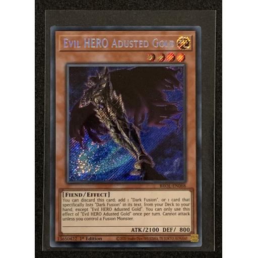 Evil HERO Adusted Gold | BROL-EN068 | 1st Edition | Secret Rare